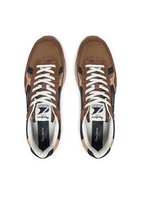 Pepe Jeans Sneakersy Brit Colors M PMS400004 Brązowy. Kolor: brązowy. Materiał: materiał