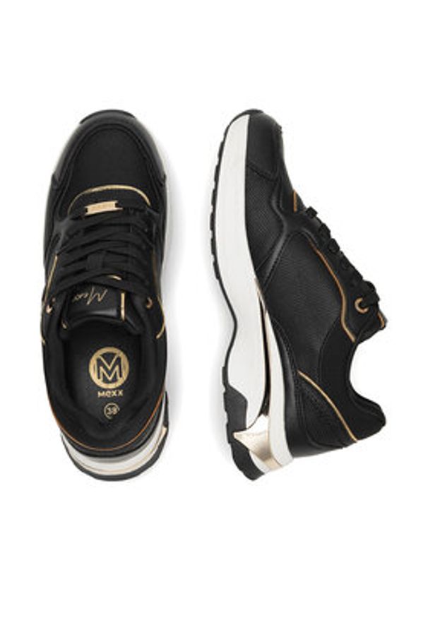 MEXX Sneakersy MI001009543W Czarny. Kolor: czarny. Materiał: skóra