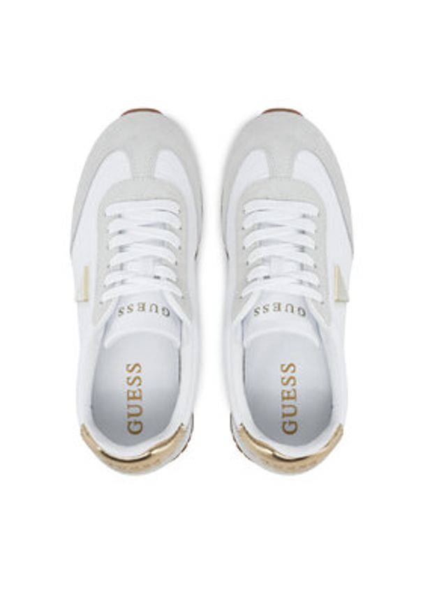 Guess Sneakersy FLJJOG SUE12 Biały. Kolor: biały. Materiał: skóra