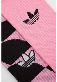 adidas Originals skarpetki 2-pack damskie kolor różowy. Kolor: różowy. Materiał: poliester, poliamid #2