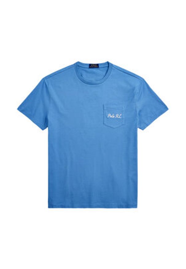 Polo Ralph Lauren T-Shirt 710P00084001 Niebieski Custom Slim Fit. Typ kołnierza: polo. Kolor: niebieski. Materiał: bawełna