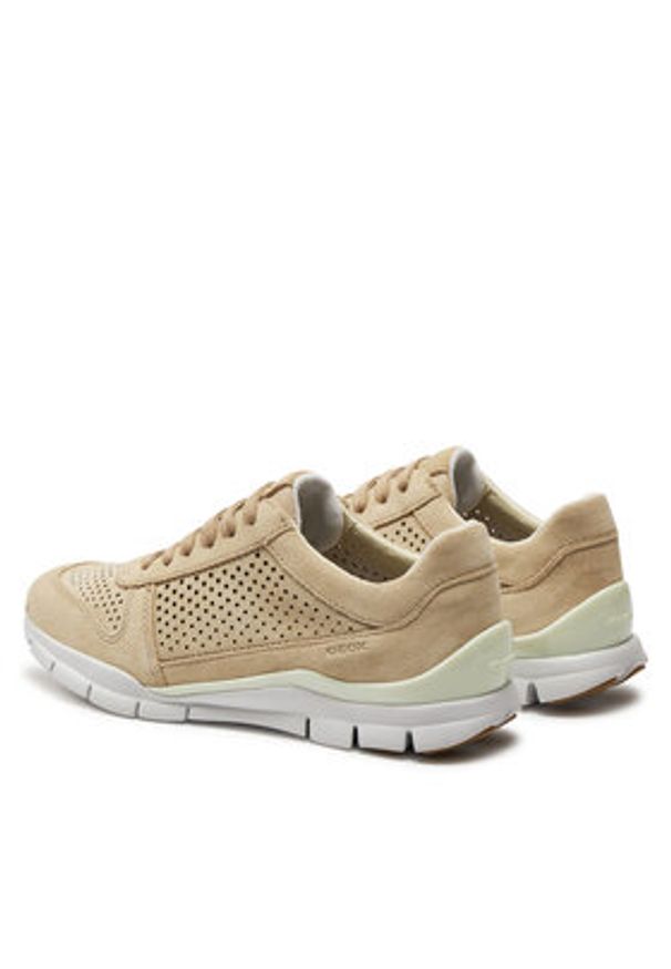 Geox Sneakersy D Suke B D02F2B 00022 C6738 Beżowy. Kolor: beżowy. Materiał: skóra, zamsz