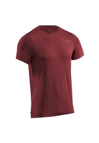 CEP COMPRESSION - Męska koszulka funkcjonalna do biegania CEP krótki rękaw. Kolor: czerwony. Długość rękawa: krótki rękaw. Długość: krótkie