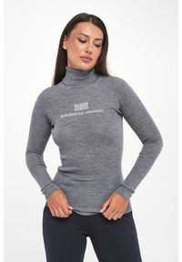 Elisabetta Franchi - Golf damski wełniany z logo ELISABETTA FRANCHI. Typ kołnierza: golf. Materiał: wełna #1