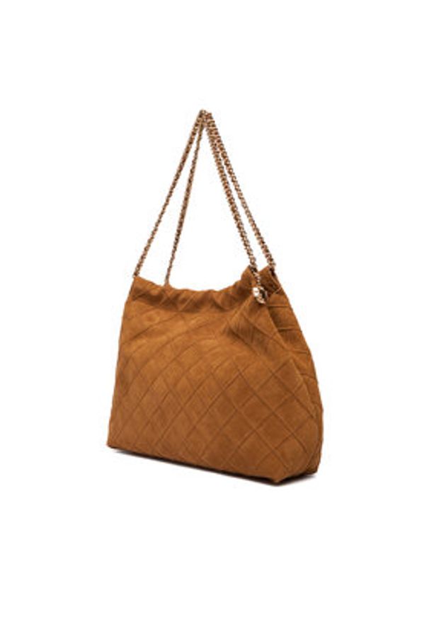 Tory Burch Torebka Fleming Suede 166064 Brązowy. Kolor: brązowy. Materiał: skórzane, zamszowe