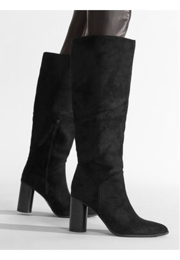 Jenny Fairy Kozaki LS5784-02 Czarny. Kolor: czarny. Materiał: materiał