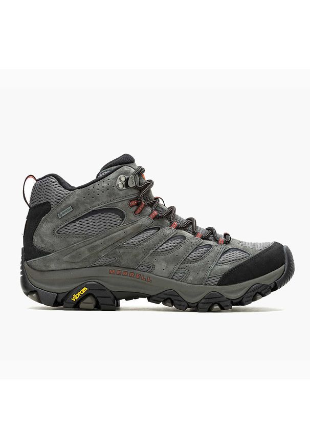 Mężczyźni turystyka buty Merrell Moab 3 Mid, szary. Kolor: szary. Technologia: Gore-Tex. Sport: turystyka piesza