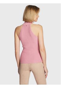 Guess Sweter Shayna W2BR66 Z2YK2 Różowy Slim Fit. Kolor: różowy. Materiał: wiskoza