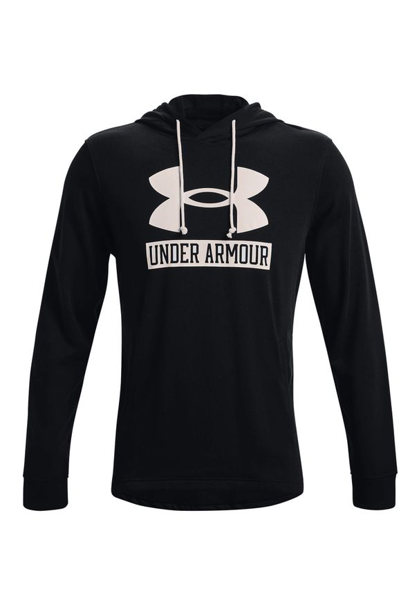 Bluza z kapturem męskie Under Armour Rival Logo. Typ kołnierza: kaptur. Kolor: wielokolorowy, biały, czarny. Materiał: bawełna, materiał. Sport: fitness