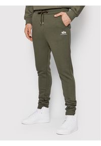 Alpha Industries Spodnie dresowe Basic 116370 Zielony Regular Fit. Kolor: zielony. Materiał: bawełna