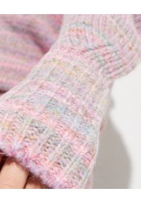 LOVE SHACK FANCY - Różowy sweter Aquarius. Kolor: fioletowy, różowy, wielokolorowy. Materiał: dzianina, wełna. Długość rękawa: długi rękaw. Długość: długie. Wzór: melanż. Styl: klasyczny