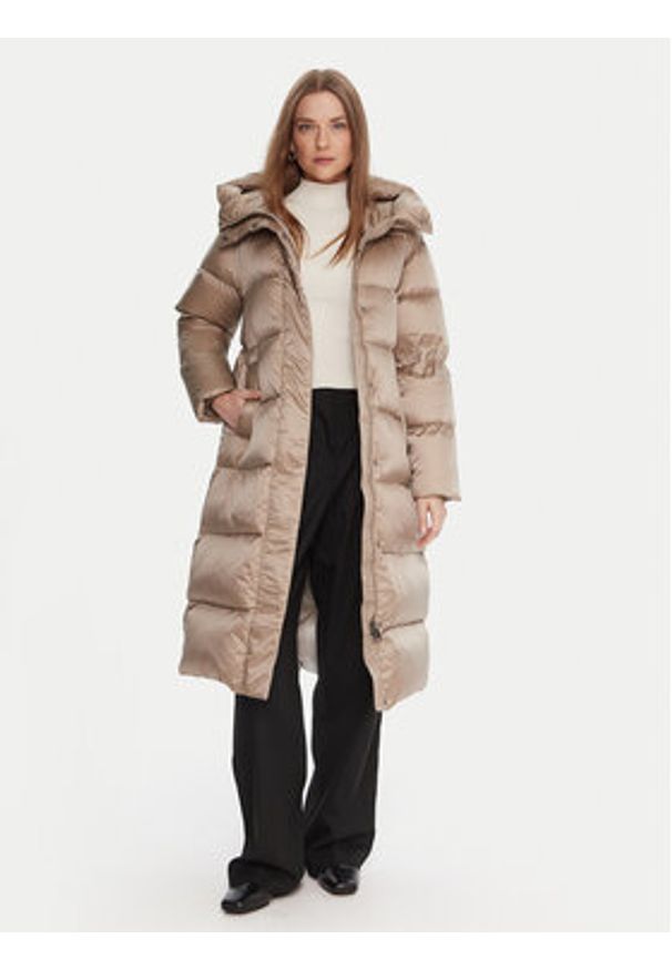 Hetrego - Hetregó Kurtka zimowa Karen 8P605 25WD02 Beżowy Regular Fit. Kolor: beżowy. Materiał: syntetyk. Sezon: zima