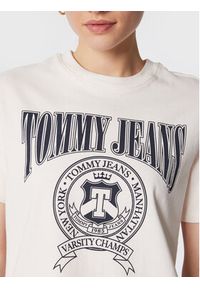 Tommy Jeans T-Shirt Varsity DW0DW14919 Beżowy Relaxed Fit. Kolor: beżowy. Materiał: bawełna #5