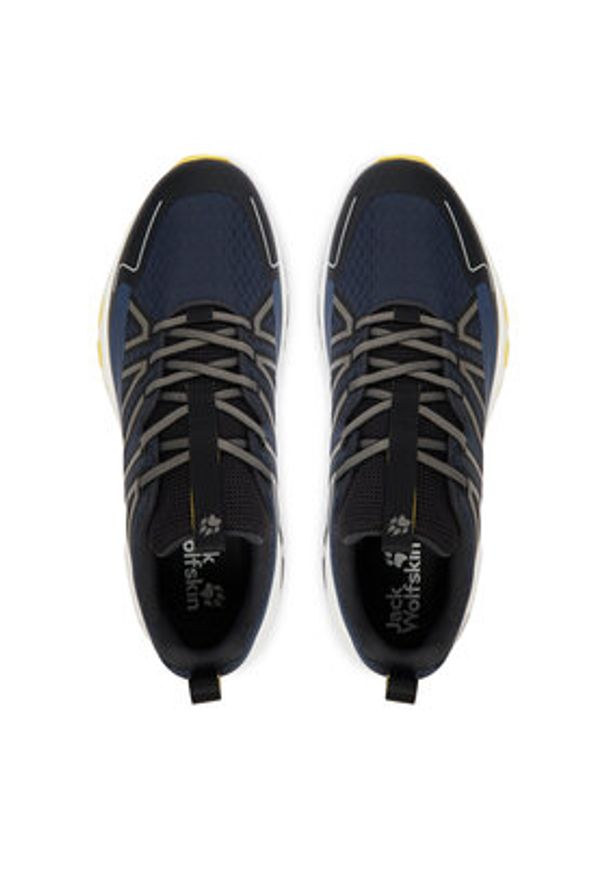 Jack Wolfskin Trekkingi Wild Hike Low M A65579 Granatowy. Kolor: niebieski. Materiał: skóra. Sport: turystyka piesza