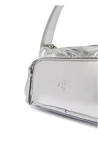Calvin Klein Torebka Pocket Silver Nylon Small Bag LV04F3443G Srebrny. Kolor: srebrny. Materiał: skórzane #6