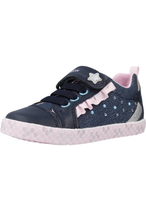 Geox - Buty GEOX B KILWI GIRL Niebieski. Kolor: niebieski. Materiał: tkanina. Styl: sportowy. Sport: turystyka piesza