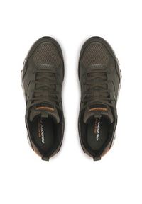 skechers - Skechers Półbuty Hillcrest 237265/OLV Zielony. Kolor: zielony. Materiał: skóra