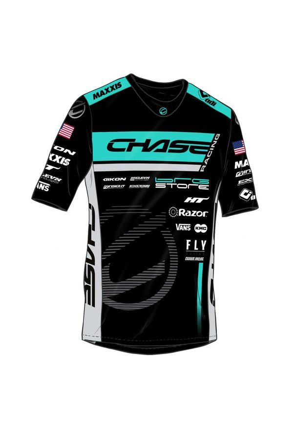 CHASE - Koszulka dla dzieci Chase Team Barry Nobles Replica 2024. Kolor: niebieski, wielokolorowy, czarny. Sport: kolarstwo