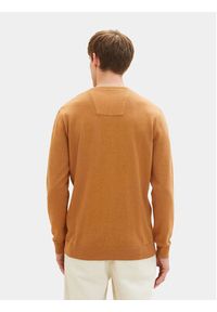 Tom Tailor Sweter 1027665 Brązowy Regular Fit. Kolor: brązowy. Materiał: bawełna #3