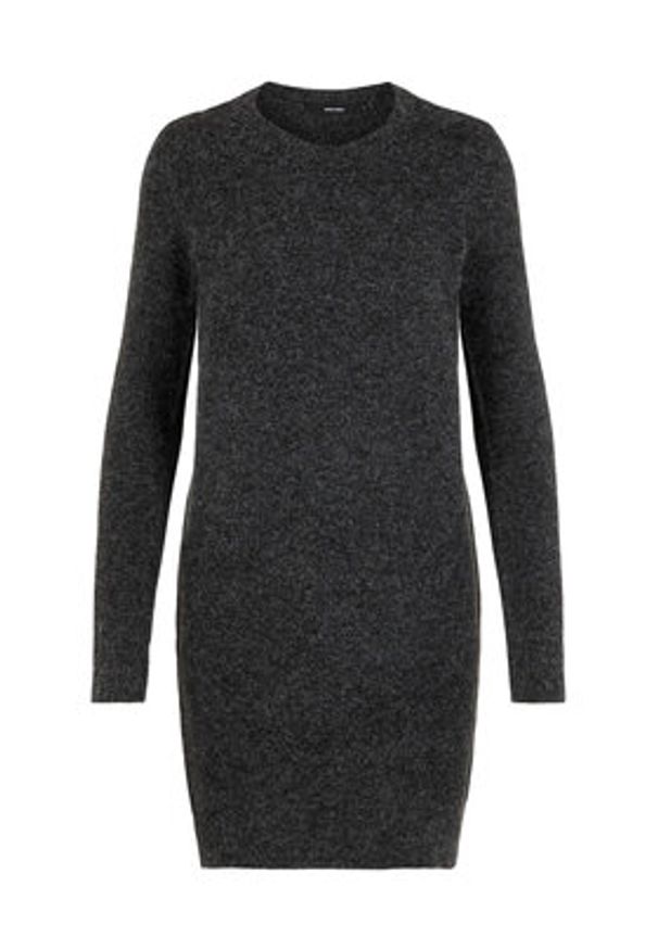 Vero Moda Sukienka dzianinowa 10215523 Czarny Relaxed Fit. Kolor: czarny. Materiał: syntetyk