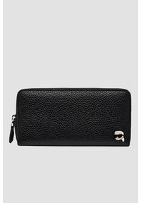 Karl Lagerfeld - KARL LAGERFELD Czarny portfel Ikon Pebble Pin Cont. Kolor: czarny. Materiał: skóra ekologiczna #1