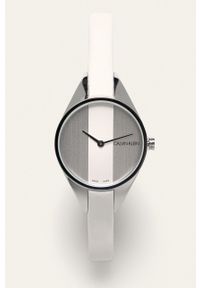 Calvin Klein - Zegarek K8P231L6. Kolor: biały. Materiał: materiał, skóra