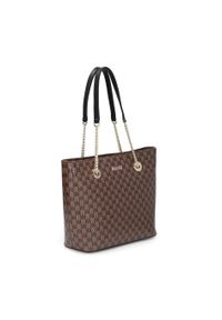 Kazar - Brązowa torebka damska. Kolor: brązowy. Dodatki: z breloczkiem. Materiał: skórzane. Styl: elegancki, klasyczny #6