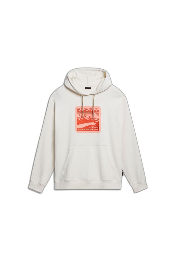 Bluza z kapturem Napapijri Boyd. Typ kołnierza: kaptur. Kolor: biały