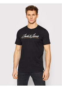 Jack & Jones - Jack&Jones T-Shirt Tons 12205107 Czarny Regular Fit. Kolor: czarny. Materiał: bawełna