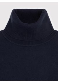 Pako Lorente - PAKO LORENTE - Granatowy gładki golf męski. Typ kołnierza: golf. Kolor: beżowy, niebieski. Materiał: elastan, poliamid, bawełna. Wzór: gładki. Sezon: jesień #3