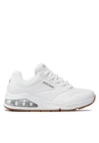 skechers - Skechers Sneakersy Uno 2 155543/WHT Biały. Kolor: biały. Materiał: skóra