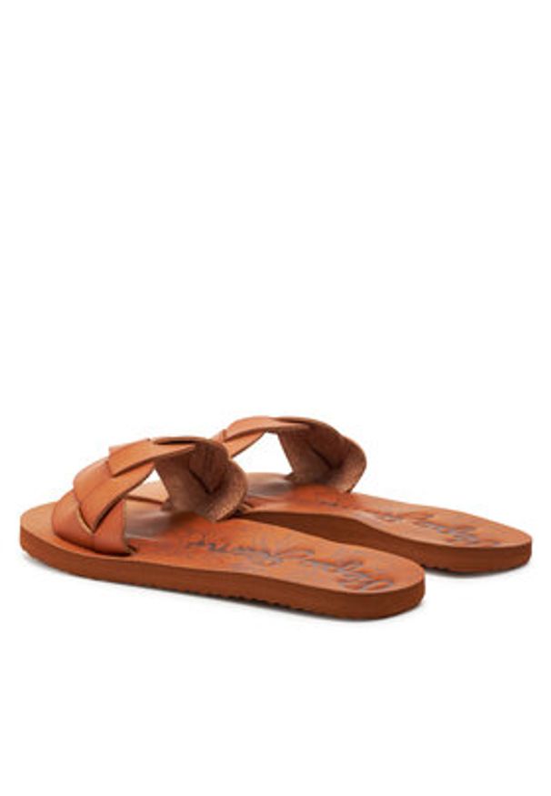 Pepe Jeans Klapki Bali Braided PLS70148 Brązowy. Kolor: brązowy. Materiał: syntetyk