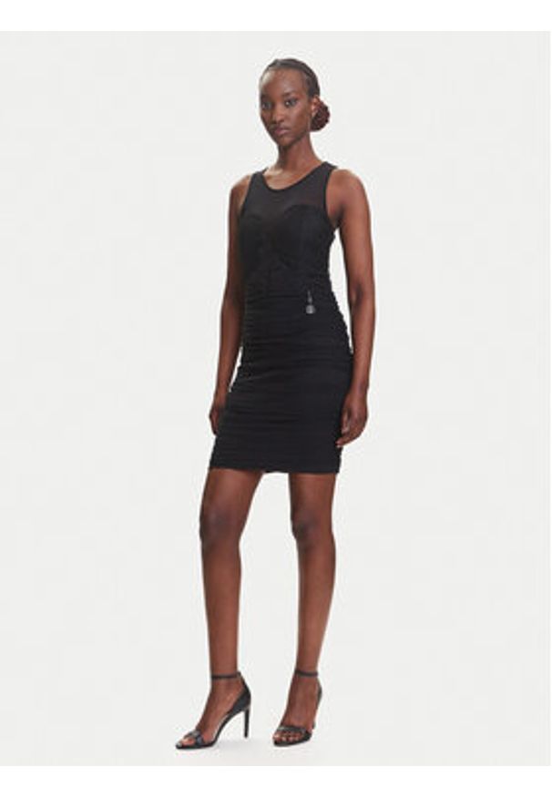 Fracomina Sukienka koktajlowa FQ23WD1005W52901 Czarny Slim Fit. Kolor: czarny. Materiał: syntetyk. Styl: wizytowy