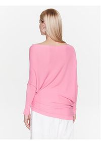 Kontatto Sweter 3M9008 Różowy Regular Fit. Kolor: różowy. Materiał: wiskoza