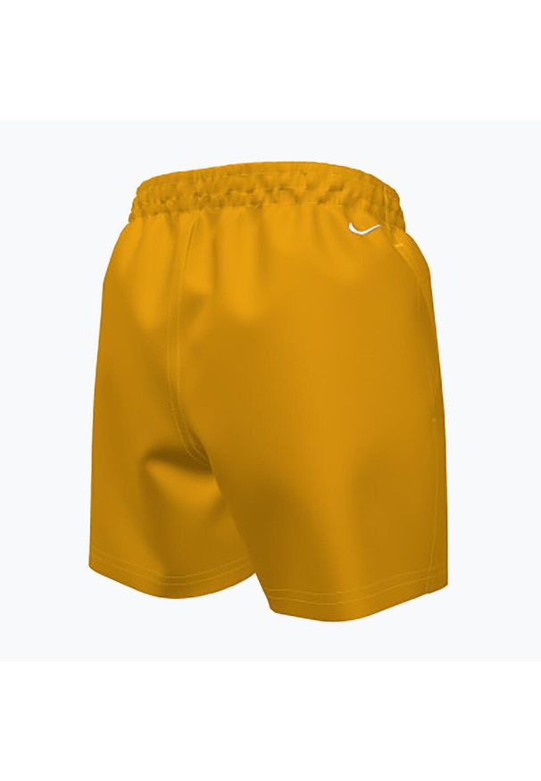 Szorty kąpielowe dziecięce Nike Split Logo 4" Volley. Kolor: pomarańczowy. Długość: krótkie. Sezon: lato