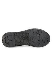 TOMMY HILFIGER - Tommy Hilfiger Sneakersy Corporate Knit Rib Runner FM0FM02838 Czarny. Kolor: czarny. Materiał: materiał #11