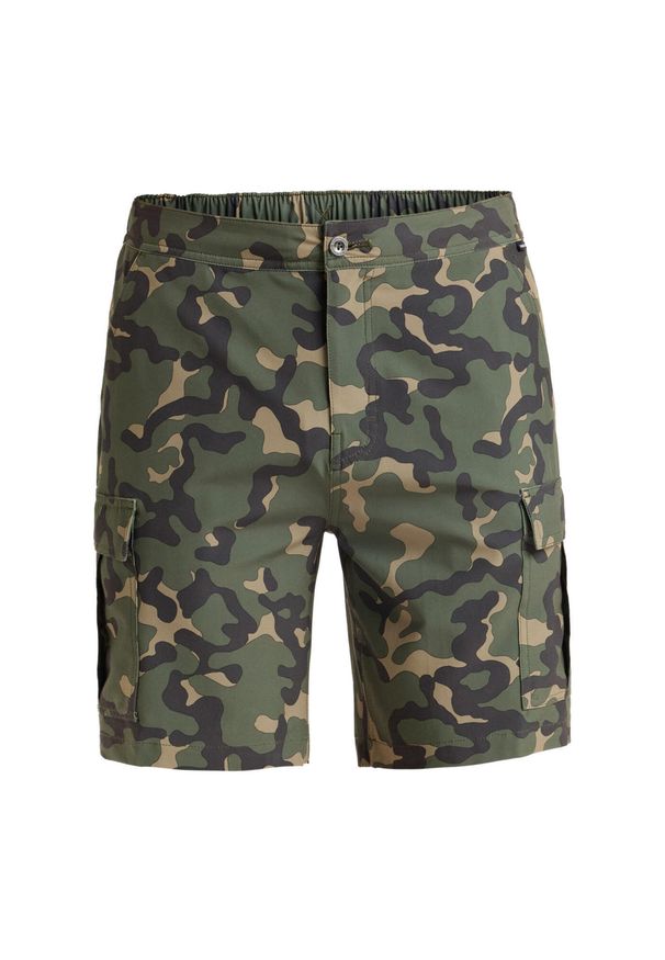 Quiksilver - Spodenki hybrydowe dla Mężczyzn HALF 19" Beżowy. Kolor: brązowy, zielony, wielokolorowy. Materiał: elastan, poliester, materiał. Długość: krótkie. Sezon: lato
