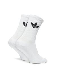 Adidas - adidas Zestaw 6 par wysokich skarpet unisex Trefoil Cushion IJ5619 Biały. Kolor: biały. Materiał: bawełna, materiał #4