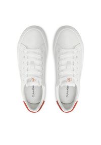 Calvin Klein Jeans Sneakersy Bold Vulc Flatf Low Lth Ml YW0YW01669 Biały. Kolor: biały. Materiał: skóra
