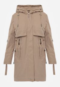 Born2be - Brązowa Przejściowa Kurtka Parka z Kapturem i Podwijanymi Rękawami Tinarose. Okazja: na spacer, na co dzień. Typ kołnierza: kaptur. Kolor: brązowy. Materiał: jeans, dresówka. Styl: casual #8