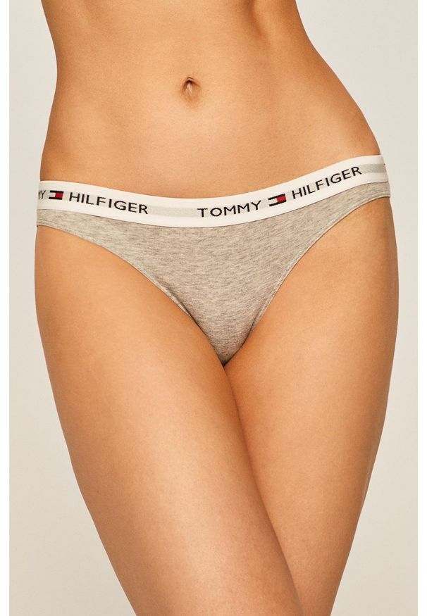 TOMMY HILFIGER - Tommy Hilfiger - Figi Cotton bikini Iconic. Kolor: szary