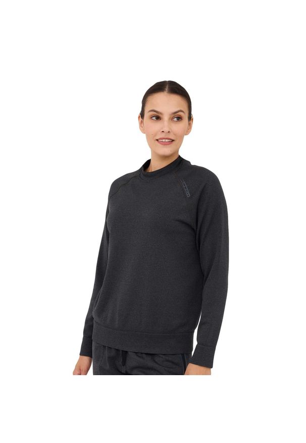 Bluza damska wełniana Brubeck OUTDOOR MERINO. Kolor: szary. Materiał: poliester, wełna, poliamid, elastan. Styl: sportowy. Sport: outdoor