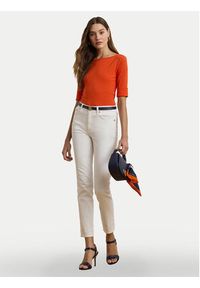 Lauren Ralph Lauren - LAUREN RALPH LAUREN Bluzka 200654963186 Pomarańczowy Slim Fit. Kolor: pomarańczowy. Materiał: bawełna