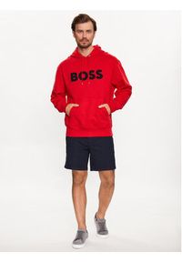 BOSS - Boss Bluza 50486243 Czerwony Oversize. Kolor: czerwony. Materiał: bawełna #5