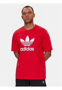 Adidas - adidas T-Shirt adicolor Trefoil IR8009 Czerwony Regular Fit. Kolor: czerwony. Materiał: bawełna