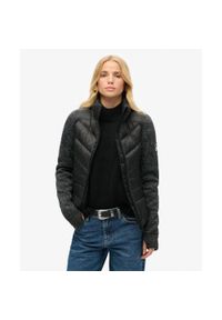 Superdry - Kurtka hybrydowa Storm z dzianiny. Kolor: czarny. Materiał: dzianina. Długość rękawa: długi rękaw. Styl: elegancki #1