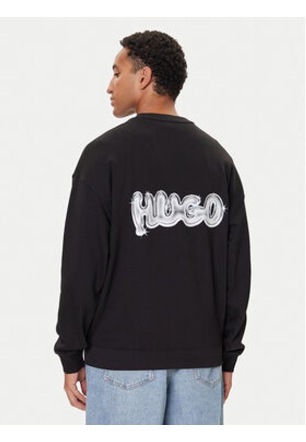 Hugo - HUGO Bluza Nyrocrew 50549778 Czarny Loose Fit. Kolor: czarny. Materiał: bawełna