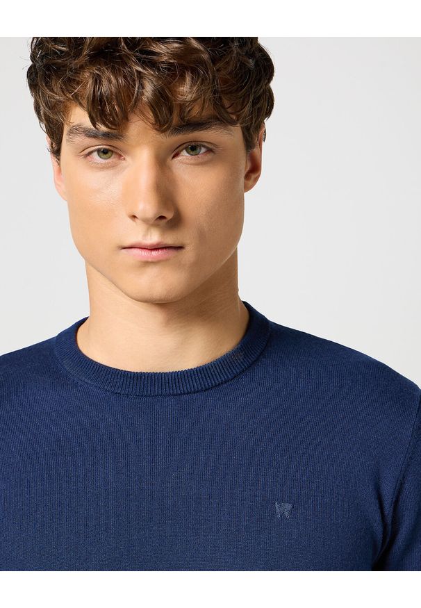 Wrangler - WRANGLER MĘSKA BLUZA KNIT SWEATER NAVY 112357427 W8F2017358