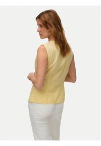 Vero Moda Kamizelka Selma 10345675 Żółty Regular Fit. Kolor: żółty. Materiał: bawełna #4