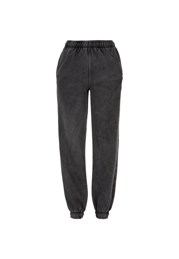 Urban Classics - Spodnie Dresowe Z Wysokimi Stanami Dla Pań I Panów. Stan: podwyższony. Kolor: czarny. Materiał: dresówka. Długość: długie